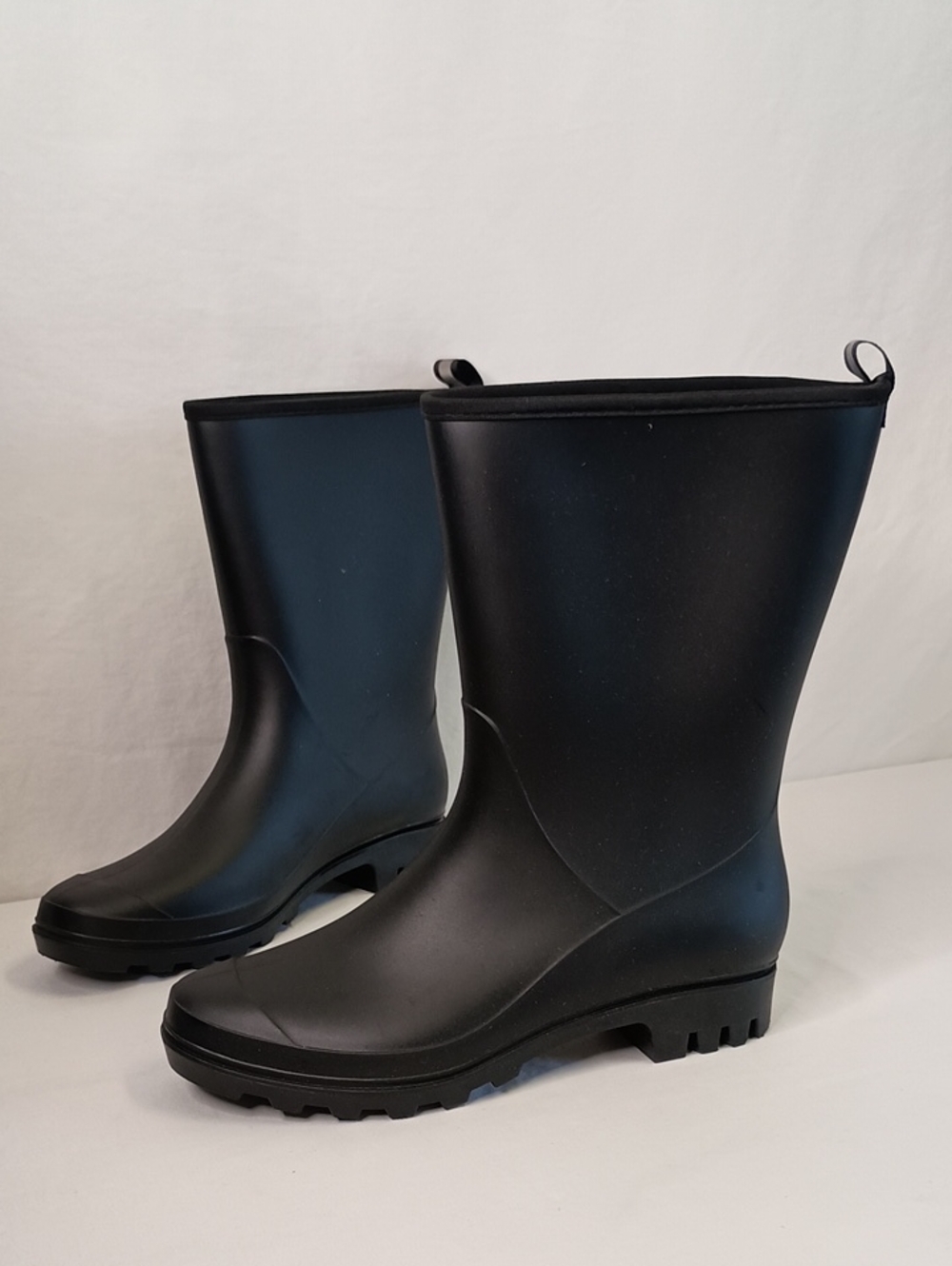 Women's Size 8 Rubber Boots Wide Calf Black Rain Outdoor Utility Chore - Picture 6 of 8